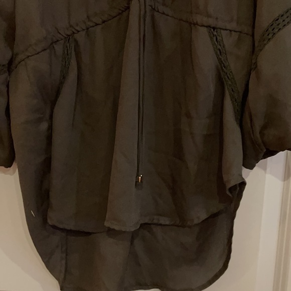 Forever 21 black medium long tie detailed blouse - Picture 4 of 7